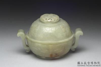 图片[2]-Jade incense burner with animal-mask pattern, Qing dynasty (1644-1911)-China Archive